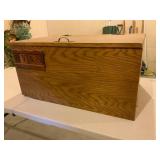 Wooden Storage Chest With Handles