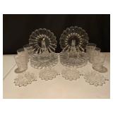 Glassware Set with Plates and Holders