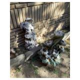 Concrete Angel and Fountain Sculptures