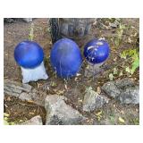 3 Blue Decorative Spheres