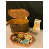 Sewing Supplies in Basket Storage