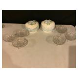 Heart-Shaped Porcelain Boxes and Glass Bowls