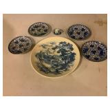 Blue and White Porcelain Dish Set