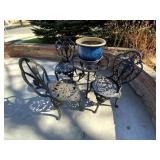 Black Cast Aluminum Patio Set