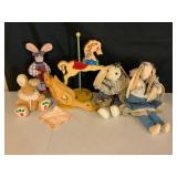 Bunny and Carousel Figurines