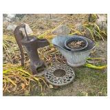 Vintage Pump, Pail, and Grate Set