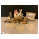 Easter Decor with Bunny Figurines