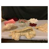 Decorative Angel Sculpture and Linens Set