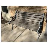 Wood and Metal Garden Bench