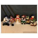 Six Assorted Snowman Dolls