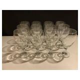 12 Clear Glass Goblets