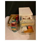 Craft Supplies with Plastic Organizer