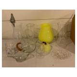 Glassware Assortment With Yellow Pear Jar