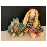 Fabric Bunny Dolls