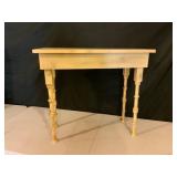 Painted Wooden Table with Turned Legs