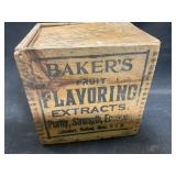 Bakerï¿½s Fruit Flavoring Extracts Wood Box