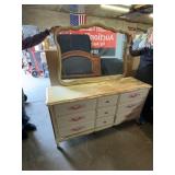 Dresser with Nine Drawers & Mirror
