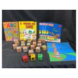 Childrenï¿½s Books, Blocks, and Art Supplies Lot