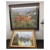 Framed Landscape and Floral Prints