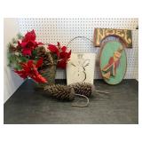 Christmas Holiday Decor Assortment with Bucket