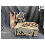 Vintage Chain Hoist, Vintage Corn Sheller,