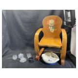 Childï¿½s Wooden Rocking Chair with Accessories