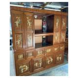 Wooden Cabinet with Asian-Inspired Inlays