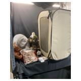 Lot with Plush, Yarn, and Playpen