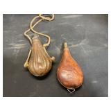 Two Vintage Powder Flasks