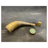 Vintage Powder Horn with Accessories