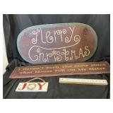 Christmas-Themed Wooden Signs