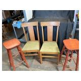 Wood Dining Chairs and Bar Stools Set