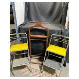 Cosco Chrome Folding Stools and Valet Stand