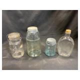 Vintage Glass Jars with Zinc Lids