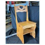 Convertible Wooden Chair-Step Stool