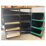Three Multi-Shelf Metal Racks