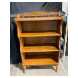 Wooden Bookshelf with Curved Sides