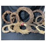Grapevine and Straw Wreaths