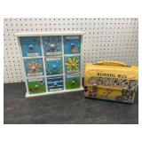 Wood Mini Drawer Cabinet and Disney Tin Box