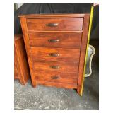 Wooden Tall Dresser with Five Drawers