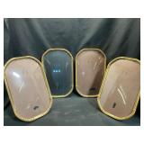 Four Gold Metal Picture Frames
