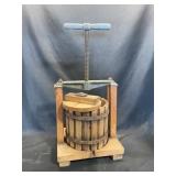 Wood and Metal Fruit or Cider Press