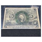 1863 United States 5-Cent Fractional Note