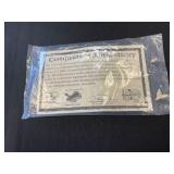 1858 Flying Eagle Penny with COA