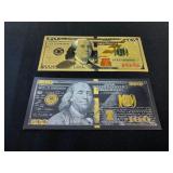 Gold- and Silver-Toned Novelty Bills