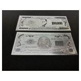 Silver-Tone Novelty Banknotes