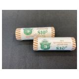 Two Rolls of America the Beautiful Quarters