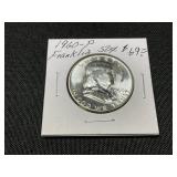 1960-P Franklin Half Dollar Coin