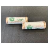 Two Rolls of 2010 America the Beautiful Quarters