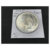 1923-P Peace Silver Dollar, MS 65